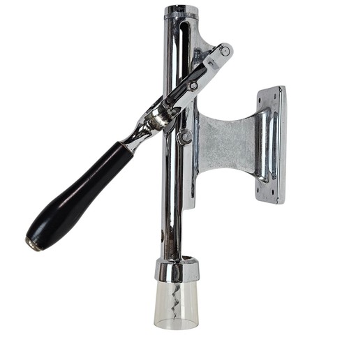 Vintage chrome lever - lever, corkscrew