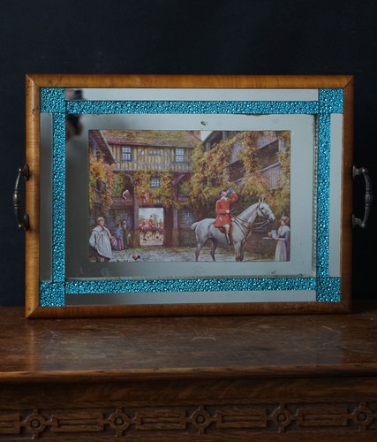 Art deco mirrored serving - art,
