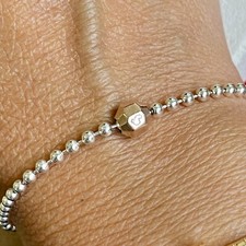 Dodo Pomellato Bracciale Argento Medaglietta Oro Rosa 18 Cm Originale Ciondolo