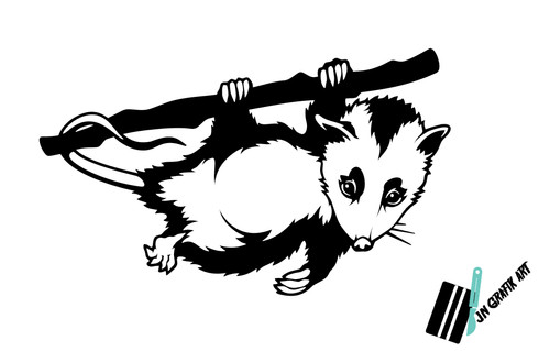 Adesivo opossum auto sticker - opossum,