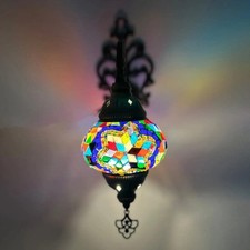 Applique da Parete in Mosaico Stile Tiffany – Lampada Artigianale Turca in Vet