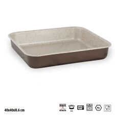 TEGLIA TEGAME LASAGNERA SFORNATUTTO RUSTIC LINE 40x40xH.6 cm IN ALLUMINIO