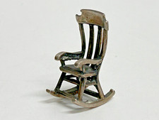 Sedia dondolo miniatura argento 800 vintage anni 50 collezzionismo antiquariato