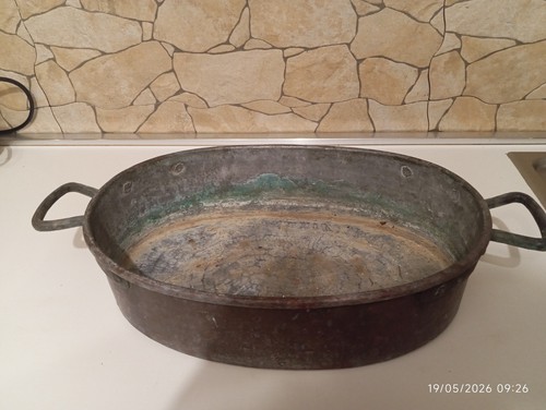 Pentola antica rame con - antica,