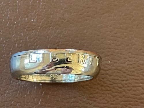 Quarter dollar 1972 coin ring - quarter,