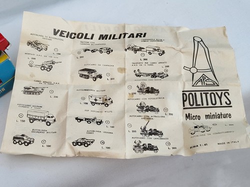 Politoys microminiature - 1:43, politoys-microminiature