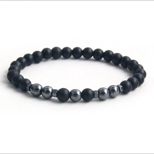 Bracciale pietra 6mm agata - bracciale,
