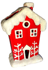 casa CASETTA porta candela in ceramica dipinta  cm 12