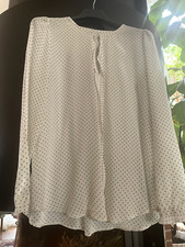 camicetta Intrend Marella panna pois blu 44