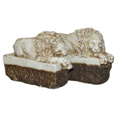 Bella coppia antichi leoni - coppia,