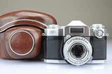 Contaflex Super Zeiss Ikon Carl Zeiss Tessar 50mm f:2,8 + Borsa Germany 1960s