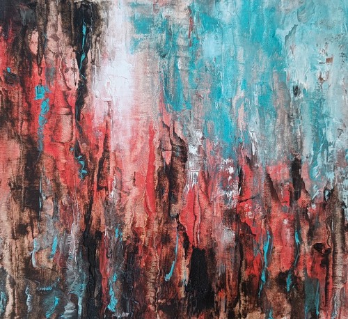 Quadro olio fluido - , paesaggio