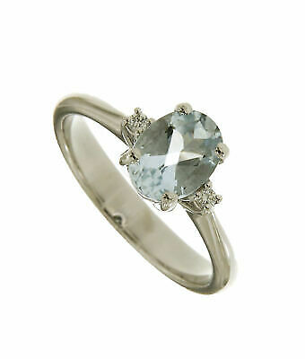 Anello con acquamarina - , e