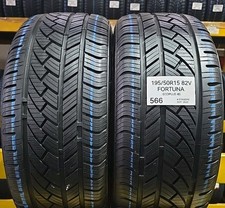 2x PNEUMATICI GOMME 4 STAGIONI 195/50 R15 82 V FORTUNA ECOPLUS 4S GOMME USATE 