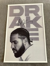 Poster Drake firmato a mano 11x17 con certificato di autenticità - autografo rap autentico da collezione