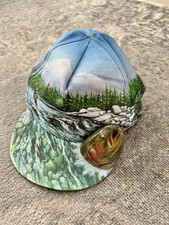 Cappellino pescatore trota 3D Salamandra 1993 vintage mai usato. Santa Cruz, California 