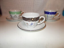 Sconto LOTTO 3 TAZZE THE CAPPUCCINO PIATTO CERAMICA TOGNANA Decoro OMINI GIOCHI