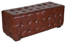 Panca In Pelle Chesterfield Puff Pouf Panca In Pelle 120cm
