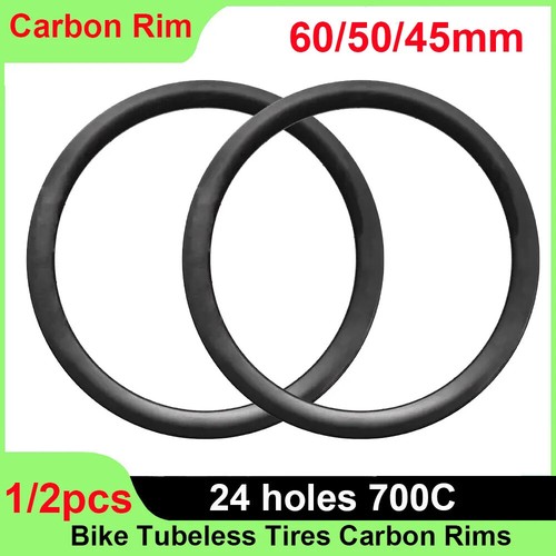 2pcs 700c cerchio carbonio - 1/2pcs,