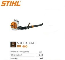  Soffiatore STIHL BR 600 - Spalleggiato, estremamente potente, motore 64,8 cc 