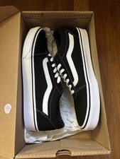 Vans Men's Ward Black/White Suede/Canvas Mix Skate Shoes Size 13 VN0A36EMC4R