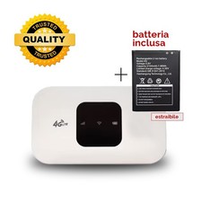 Modem 4G+ LTE WiFi Wireless con Slot SIM ROUTER Portatile Batteria Estraibile