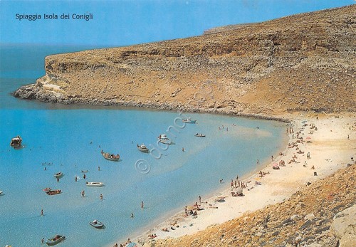 Cartolina lampedusa spiaggia - cartolina,