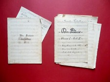 Spartito Manoscritto Don Pasticcio Bombardino Clarino I Parte II Primo '900