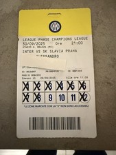 BIGLIETTO STUB/PASS INTERSLAVIA PRAGA 2025/2026 UEFA CHAMPIONS LEAGUE UFFICIALE