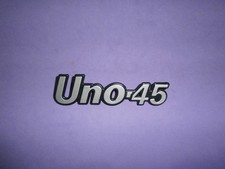 SCRITTA LOGO TARGHETTA PORTELLONE COFANO POSTERIORE FIAT UNO 45 REAR PLATE UNO