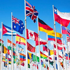 Kit 10 Bandiere Nazionali a