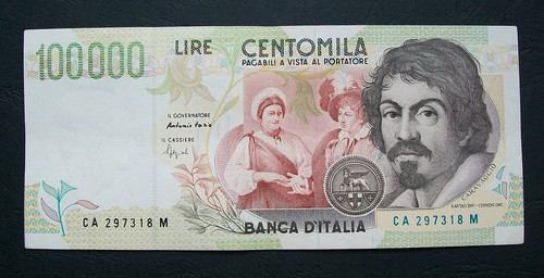 100000 lire 1994 caravaggio - 100000,