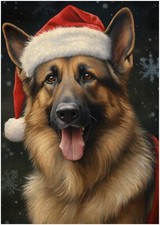 Puzzle pastore tedesco Babbo Natale 300/500/1000 pezzi