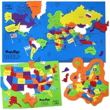 Puzzle mappa educativa con - mappa,