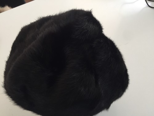 Visone cappello pelliccia nero - cappello,