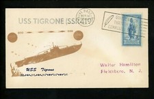 US Naval Ship Cover USS Tigrone SSR-419 Korean War 10/1/1950 Submarine SC