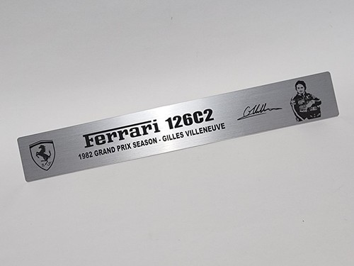 Targa nome metallo - metallo, ferrari