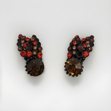 Orecchini vintage arancione - vintage,