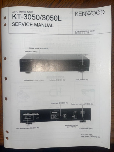 Kenwood 3050 3050l - kenwood, kt-3050l