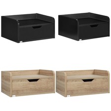 HOMCOM Comodini Sospesi Design a Parete Set 2 Pezzi in Truciolato