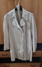 Trench / Spolverino donna, effetto lucido e stropicciato, colore BEIGE
