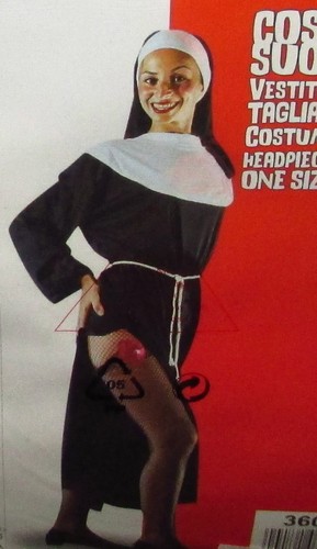 Vestito carnevale suora adulto - vestito,