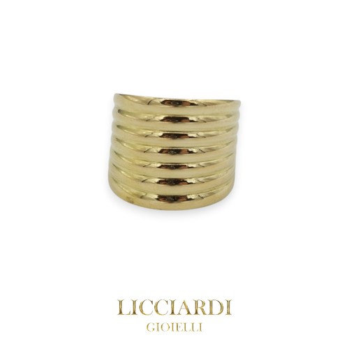 Anello donna fascia larga oro