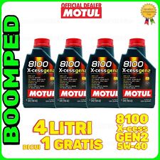 4 Litri Olio Motore Auto Motul 8100 X-CESS XCESS GEN2 5W40 ACEA A3 B4 04MO29