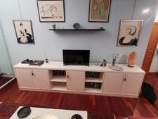 Mobile TV artigianale bianco legno massello