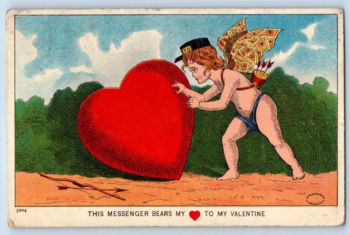 Cartolina san valentino angelo - san,