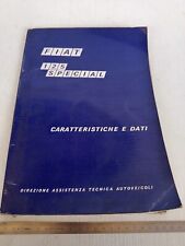manuale caratteristiche e dati originale 1968 Fiat 125 Special