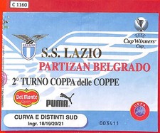 C1160 - Vecchio BIGLIETTO PARTITA CALCIO - 1998-99   LAZIO vs PARTIZAN BELGRADO