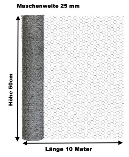 Filo esagonale zincato 50cm - filo,