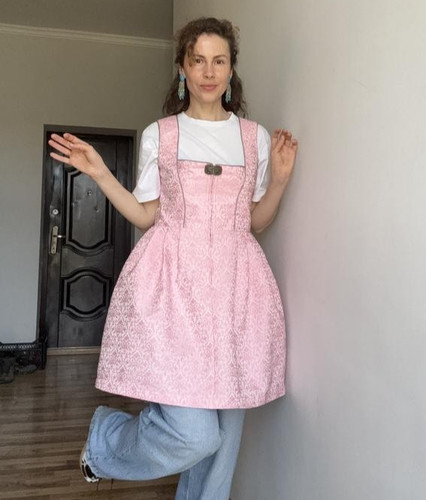 Dirndl rosa abito - rosa, vintage